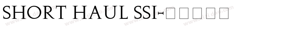 Short Haul SSi字体转换